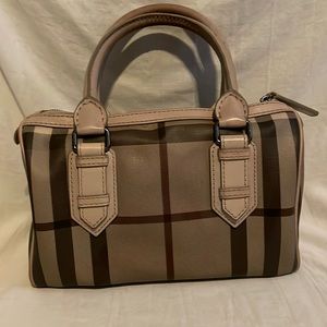 Burberry check bowling bag